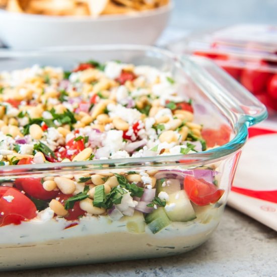 EASY GREEK 7 LAYER DIP