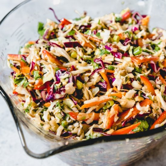 ASIAN SLAW WITH GINGER PEANUT DRESS