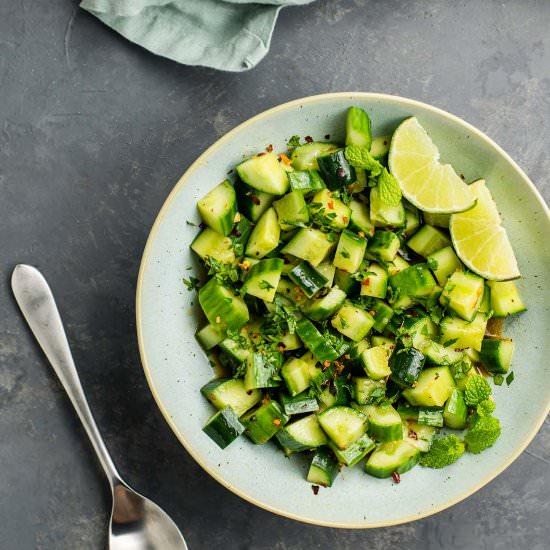 Smashed Cucumber Salad