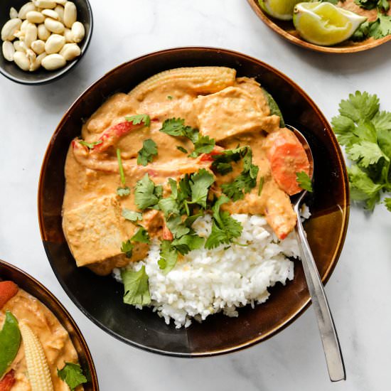 vegan thick red thai coconut curry