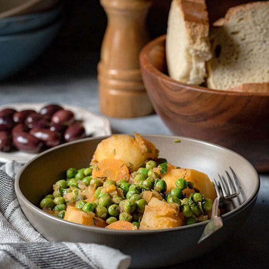 Greek pea and potato stew