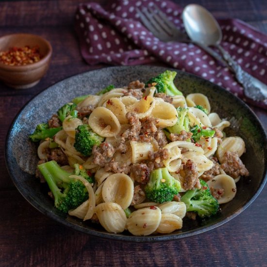 Orecchiette and Turkey Sausage