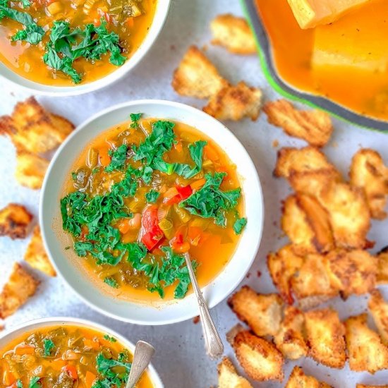 Ribollita, Tuscan bread/veggie stew