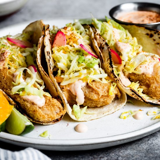 Gluten-free Baja Fish Tacos