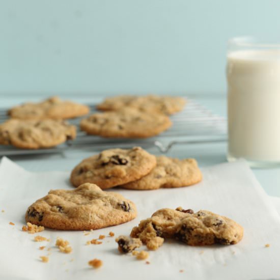 Gluten Free Oatmeal Raisin Cookies