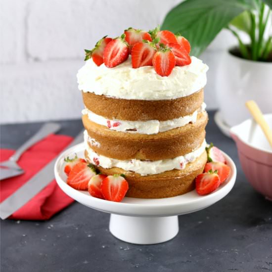 Strawberry Shortcake Birthday Cake