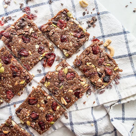 Vegan Cranberry Almond Energy Bars