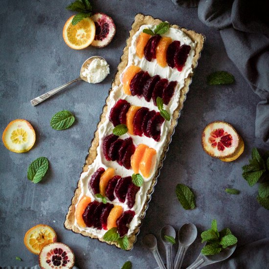 Blood Orange Mascarpone Tart