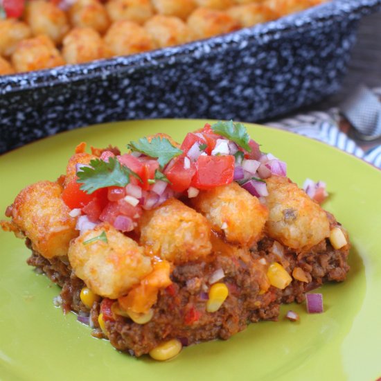 Cheesy Taco Tater Tot Casserole