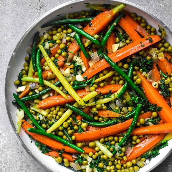 Herby Sugar Glazed Spring Vegetable