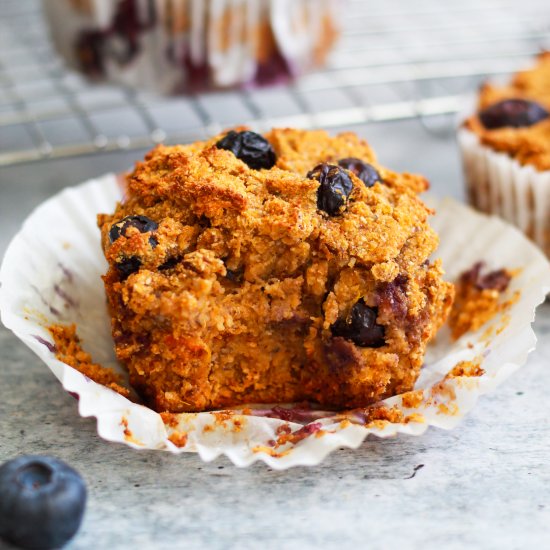 Vegan Paleo Blueberry Muffins