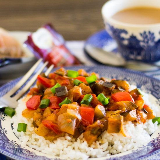 Sweet and Sour Savory Eggplant