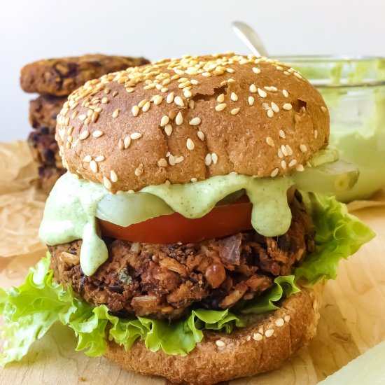 Smoky Barbecue Black Bean Burgers