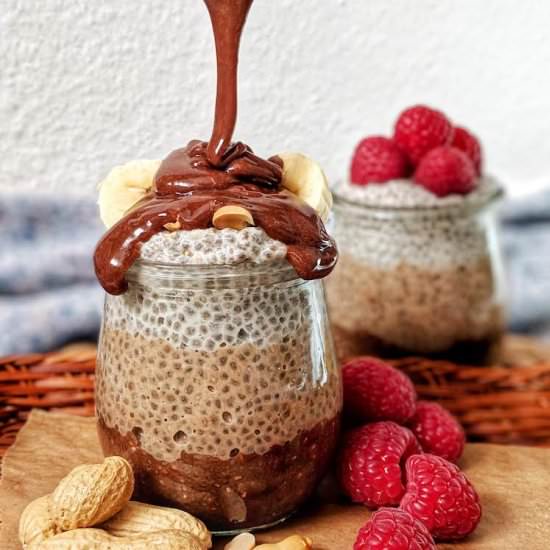 Chocolate Peanut Chia Pudding