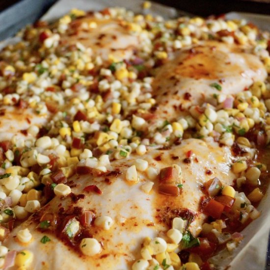 Chipotle Chicken with Corn Salsa