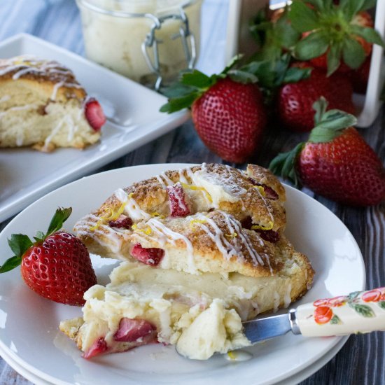 Fresh Strawberry Ricotta Scones