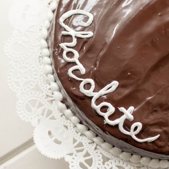 Single-Layer Chocolate Ganache Cake