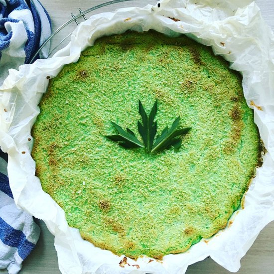 Coconut Custard Pie With Pandan