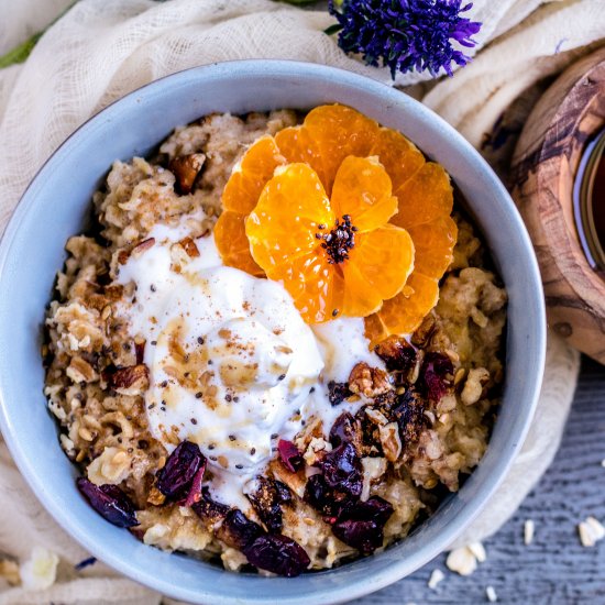 Spiced Mandarin Pecan Oatmeal