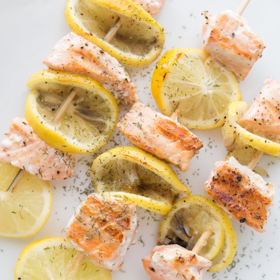 Lemon Salmon Kabobs