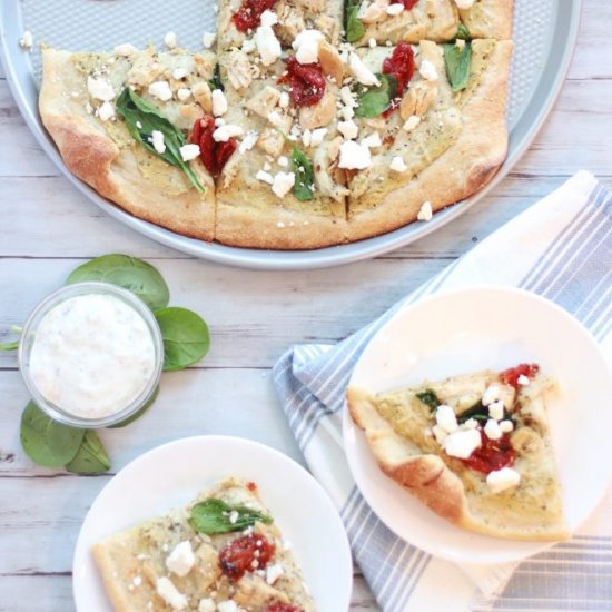 Mediterranean Chicken Pizza