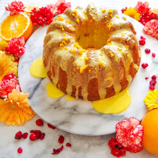 Orange Cranberry Ricotta Cake