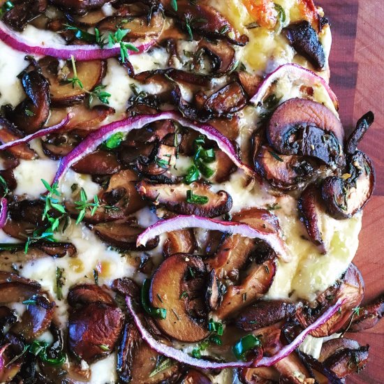 Mushroom Pizza with Truffle Oil