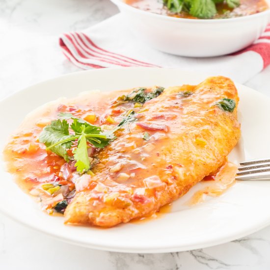 Fish with Thai sweet chili sauce