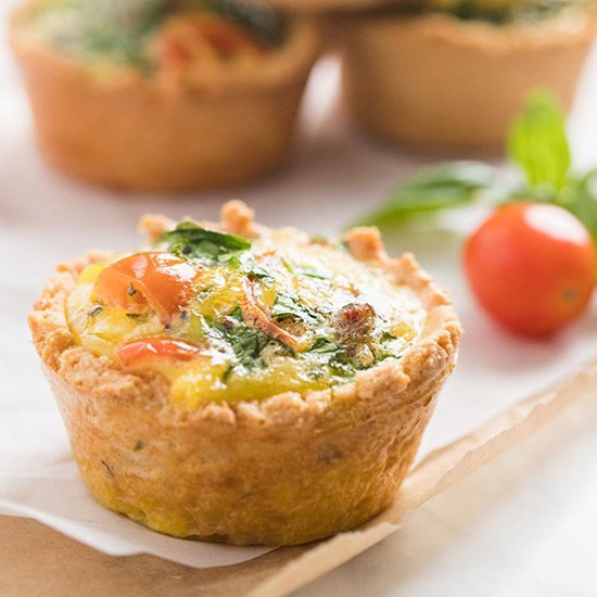 Keto Mini Quiche w/ Almond Crust