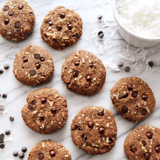 Vegan Coconut Chocolate Chip Cookie