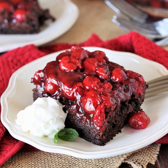 Chocolate Cherry Upside-Down Cake