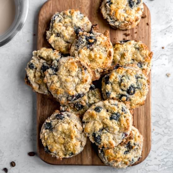 coffee kissed blueberry scones