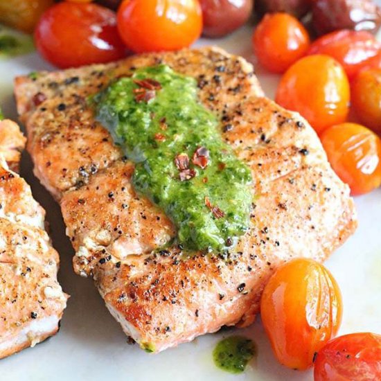 Pan-Seared Salmon with Chimichurri