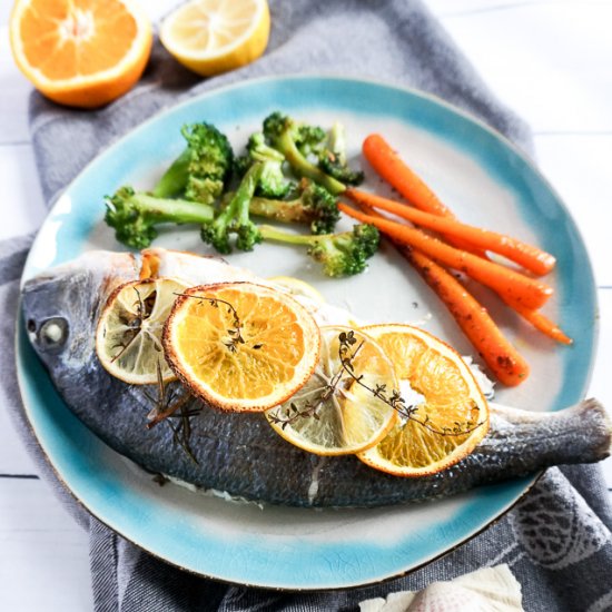 Bakes Sea Bream with Citrus