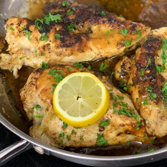 Skillet Lemon Pepper Chicken Recipe