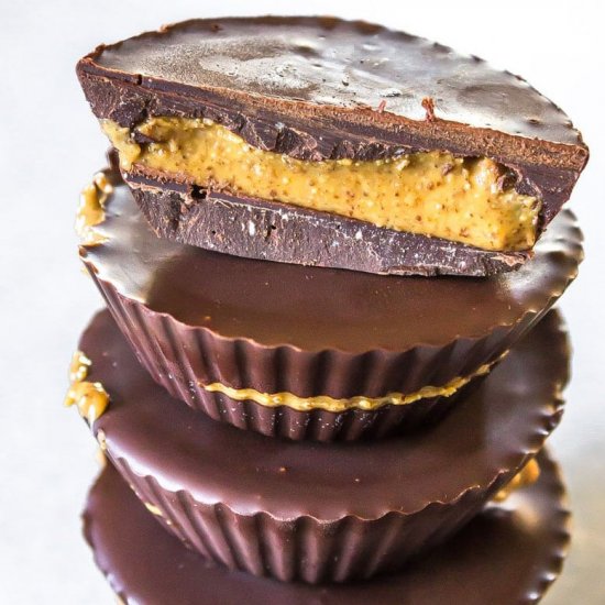 Dark Chocolate Almond Butter Cups