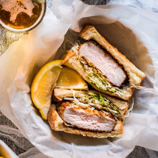 Tonkatsu Sandos w/ Shaved Cabbage