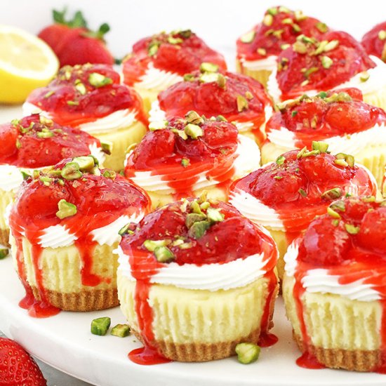 Strawberry and Cream Mini Cheesecake