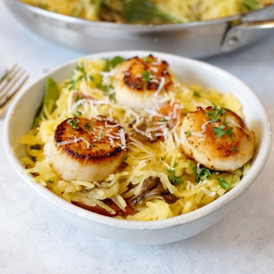 Seared Scallops & Spaghetti Squash