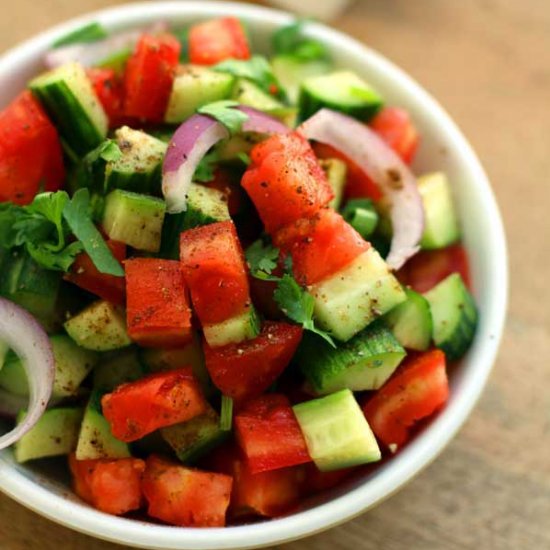 Kachumber Salad | Cucumber Tomato