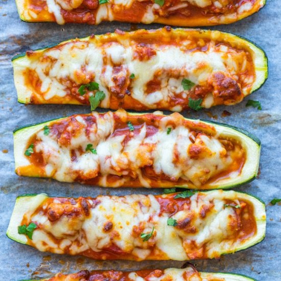 Pizza Zucchini Boats