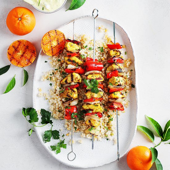 Citrus Moroccan Chicken Kebabs