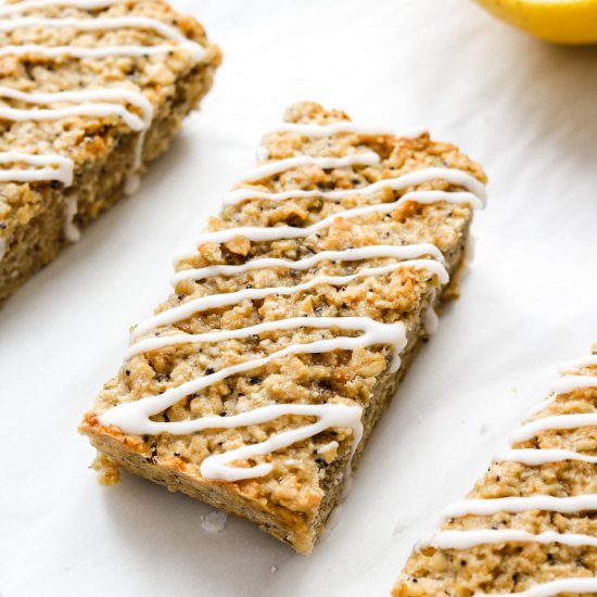 Lemon Poppy Seed Oat Bars