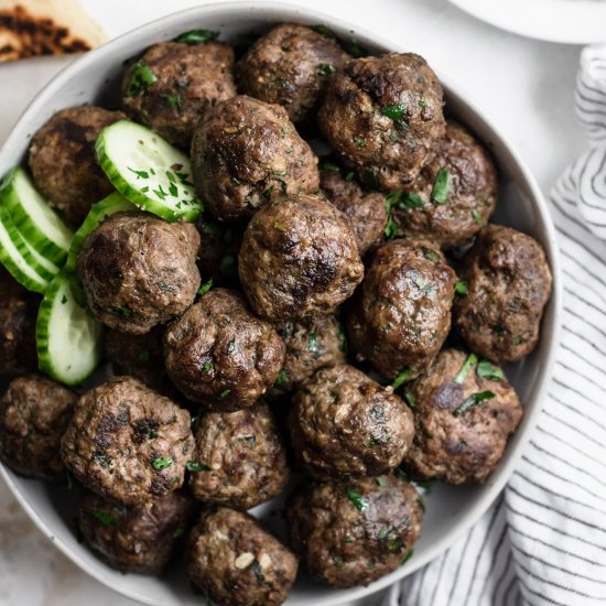 Lebanese Beef Kofta Meatballs