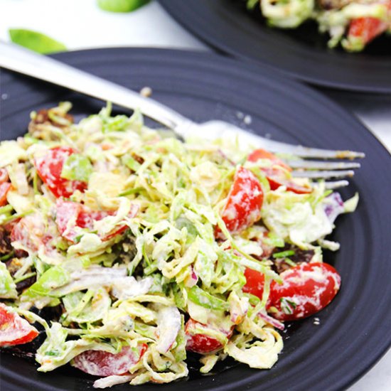 Sprouts, bacon & tofu salad