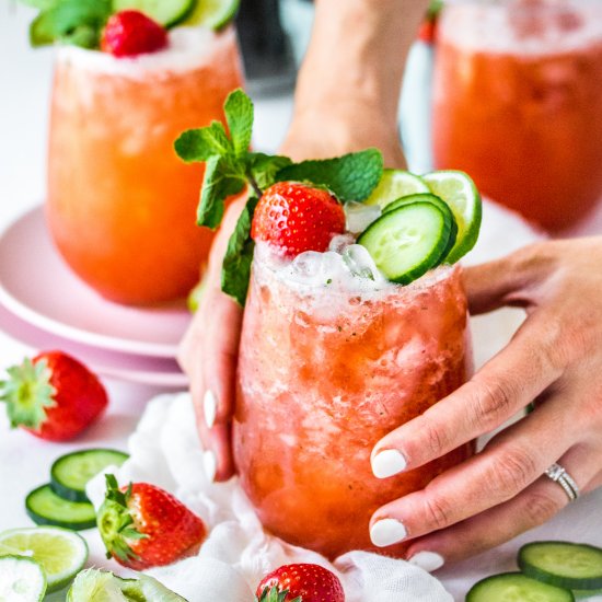 Strawberry + Rose Agua Fresca