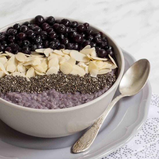 Warm Blueberry Millet Porridge