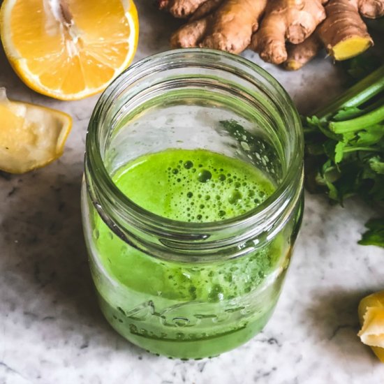 Celery, Ginger and Lemon Juice