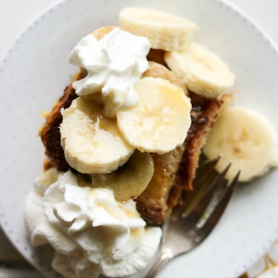 Banana Caramel French Toast Bake