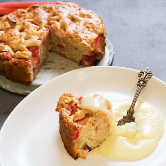 Rhubarb Sponge (Vegan)